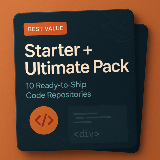 Starter + Ultimate Pack - 10 Ready-to-Ship Code Repositories
